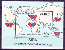 Bloc N° 43  Lutte Contre Le SIDA - Unused Stamps