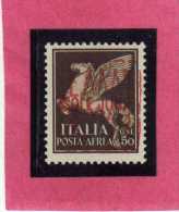 ZANTE 1943 AMMINISTRAZIONE CIVILE GRECA AEREA ITALY RED OVERPRINTED SOPRASTAMPA D'ITALIA ROSSA CENT. 50 MNH SIGNED - Occup. Tedesca: Zante