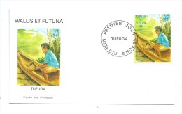 FDC Wallis Et Futuna - Tufuga  - Oblitération 08/11/1999 Mata-Utu (1er Jour) - FDC