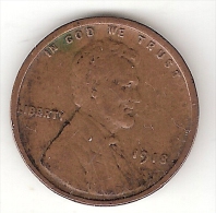 Usa 1 Cent 1918 Vf+ - 1909-1958: Lincoln, Wheat Ears Reverse