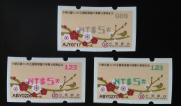 Lower Face Value 2014 ATM Frama Stamp-Plum Blossom & Bird- Black, Red & Green Imprint Unusual - Collections, Lots & Series