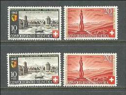 1942 SWITZERLAND PRO PATRIA 2x Sets MICHEL: 408-409 MH * - Ungebraucht