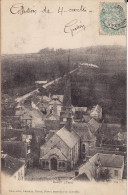 Dangu. Vue Aérienne De L'eglise. Lettre Taxée 10cmes Et Cachet Ambulant Gournay à Paris - Dangu