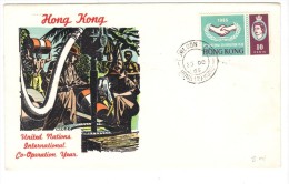 BIN1 - HONG KONG , Intternational Coperation Year 1965 - FDC