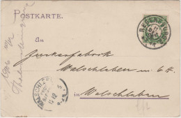 Bayern (Baviera) - 1906 - Postkarte - Postal Card - 5 Pfennig - Viaggiata Da Regensburg Per Walschleben - Cartas & Documentos