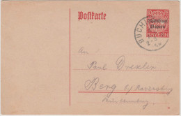 Bayern (Baviera) - Postkarte - Postal Card - Entier Postal - 10 - Boltsftaat Bayern - Viaggiata Da Buchloe Per Berg B... - Other & Unclassified