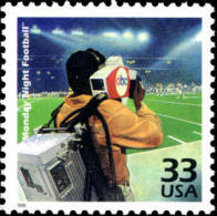 USA 1999 Celebrate The Century 1970's Stamp- Monday Night Football Sc#3189l Rugby Sport TV - Rugby
