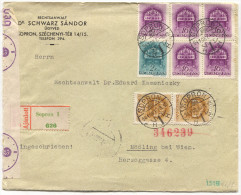 Hungary, SOPRON, 1941. WW2, Germany Censorship, Registered, Porto - Briefe U. Dokumente