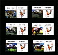 NEW ZEALAND - 2002  RACEHORSES GROUP ONE WINNERS  SET MINT NH - Unused Stamps