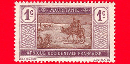 MAURITANIA - Africa Occidentale Francese - AOF - 1913 - Cammello - Crossing Desert - 1 C - Ongebruikt