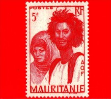 MAURITANIA - Africa Occidentale Francese - AOF - 1938 - Coppia Di Mauri - Moorish Couple - 5 - Ungebraucht