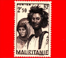 MAURITANIA - Africa Occidentale Francese - AOF - 1940 - Coppia Di Mauri - Moorish Couple - 2.50 - Unused Stamps