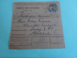 1er Novembre 1921 Stockholm Suède Sverige Mandat Postal INRINKES POSTANVISNING > Berlin Allemagne - 1920-1936 Rouleaux I