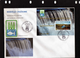 Nouvelle Calédonie: 1992 Belle Fdc Bloc N° 13 Protection De La Nature "les Chutes De La Madeleine" - FDC