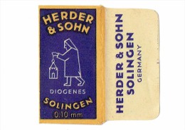 LAME DE RASOIR - HERDER & SOHN DIOGENES SOLINGEN 0,10 Mm GERMANY - Dans Sa Pochette  (3737) - Scheermesjes