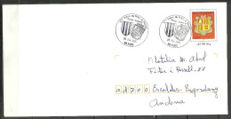 ANDORRA- CORREO FRANCES CARTA CIRCULADA SBRE FRANQUEADO (B.C.09.14) - Storia Postale