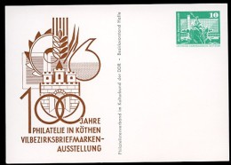 DDR PP16 B2/009 Privat-Postkarte AUSSTELLUNG Köthen 1977 NGK 3,00 € - Cartes Postales Privées - Neuves