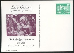 DDR PP16 B2/010 Privat-Postkarte ERICH GRUNER GRAFIKER Leipzig 1981 NGK 4,00 € - Postales Privados - Nuevos