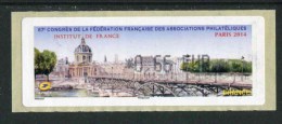 Timbre** De Dist. De 2014 "0.66  € - 87e Congrès De La Fédé. Fran; Des Ass. Phil. - Institut De France" - 2010-... Viñetas De Franqueo Illustradas