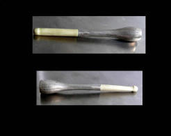 Ancin Pipe ? Fume-cigarette Argent Art Déco Hongrois  / Old Art Deco Silver And Bone Pipe  Cigarette-holder From Hungary - Otros & Sin Clasificación