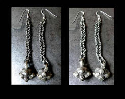 Longues Boucles Tadjiques /  Old Earrings From Tadjikistan - Ethnics