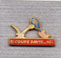 Pin´s  Arthus  Bertrand, Sport  Ténnis, Coupe  DAVIS  Par  NEC - Arthus Bertrand