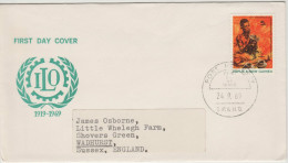 Papua New Guinea - 1969 - ILO - FDC - Viaggiata Da Port Moresby Per Wadhurst - ILO