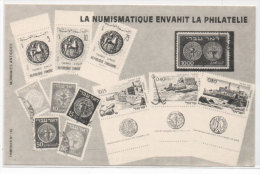 La Numismatique Envahit La Philatélie - Fac Similé Timbres Et Pièces De Monnaie     (72079) - Monedas (representaciones)