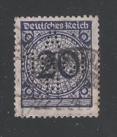 PERFIN DEUTSCHES REICH - 1923 - Valore Da 20 P. Usato - Nuova Moneta, Cifra In Un Cerchio - In Buone Condizioni. - Perfin