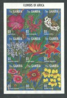 Gambie N° 1887 / 95 XX Fleurs Africaines ( III ), Les 9 Valeurs Se Tenant En Petite Feuille, Sans Charnière, TB - Gambie (1965-...)