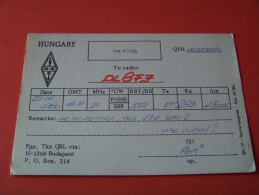 Ungarn     QSL  Karte  HA2KSD   Radio  29.06.1980      ( P - 14 ) - Radio