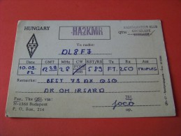 Hungary     QSL  Karte  HA2KMR     Radio   10.09.82       ( P - 14 ) - Radio