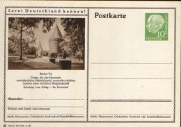 Germany/ Federal Republic- Stationery Postacard Unused - P24 Heuss Type I - Breites Tor Goslar - Postcards - Mint