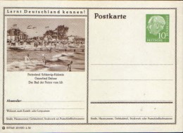 Germany/ Federal Republic- Stationery Postacard Unused - P24 Heuss Type I - Ferienland Scleswig Holstein - Postcards - Mint