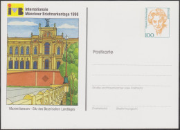 Allemagne 1998. Privatganzsache, Entier Postal Timbré Sur Commande. Munich, Siège Du Parlement De Bavière - Privé Postkaarten - Ongebruikt