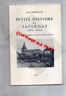 87 -PETITE HISTOIRE DE JAVERDAT- ALBERT HIVERNAUD - 1973 - Limousin