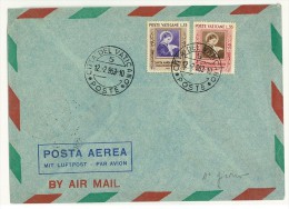 FILATELIA - CITTA' DEL VATICANO - STORIA POSTALE -  FDC AEROGRAMMA - SANTA MARIA GORETTI  ANNO 1953 SERIE COMPLETA - Brieven En Documenten