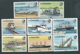 Gambie N° 464 / 76 XX Série Courante : Bateaux, Les 16 Valeurs Sans Charnière, TB - Gambia (1965-...)