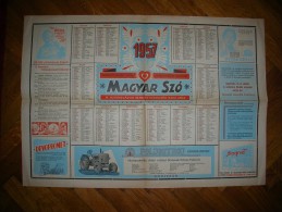 R!,Gazzette,newspapers Calendar,Magyar Szo,advertising,Nivea,tractor,Divka,wood,socialism,Yugoslavia,rare - Grand Format : 1941-60