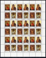 RUSSIAN FEDERATION 1992 Christmas: Ikons Complete Sheet With 9 Sets  MNH / **.  Michel 273-76 - Full Sheets