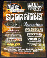 Rare Flyer SCORPIONS Belgium 10/04/2010 MONS * EX / Not A Ticket - Affiches & Posters