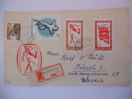 Hongrie Lettre Recommande De Budapest 1959 Pour Zurich - Cartas & Documentos