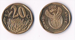 South Africa  20 Cents 2008 - Afrique Du Sud