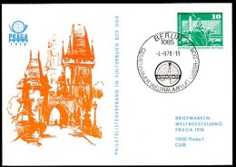 DDR PP16 C1/007b Privat-Postkarte KLEINSEITNER BRÜCKENTURM PRAG Berlin Sost. 1978 NGK 6,00 € - Private Postcards - Used