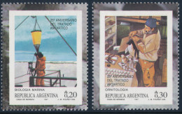 ARGENTINA 1987, 25th Anniv Of Antarctic Treaty, Set Of 2v** - Antarctic Treaty