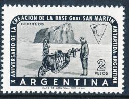 ARGENTINA ANTARTIDA 1961 10th Anniversary Base "General San Martin"** - Estaciones Científicas