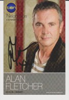 Authentic Signed Card / Autograph - Australian Actor ALAN FLETCHER TV Series NEIGHBOURS - Autographs