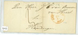BRIEFOMSLAG Uit 1856 Van LANSTEMPEL GIESSENDAM Naar VLAARDINGEN  (9036) - Lettres & Documents