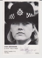 Authentic Signed Card / Very Rare Autograph - British Actress LISA GEOGHAN Police TV Series THE BILL - Autographs