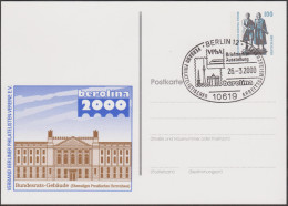 Allemagne 2000. Privatganzsache, Entier Postal Timbré Sur Commande. Berolina, Bundesrat - Privatpostkarten - Gebraucht